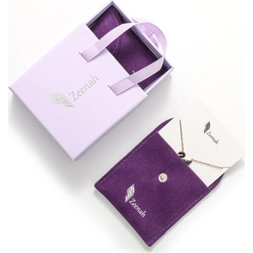 Custom high end purple drawer box with ribbon handle