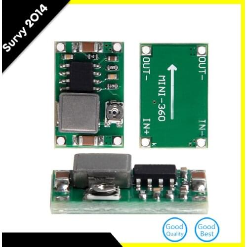 RC Airplane Module Mini 360 DC Buck Converter Step Down Module 4.75V-23V to 1V-17V 17x11x3.8mm New LM2596 2A