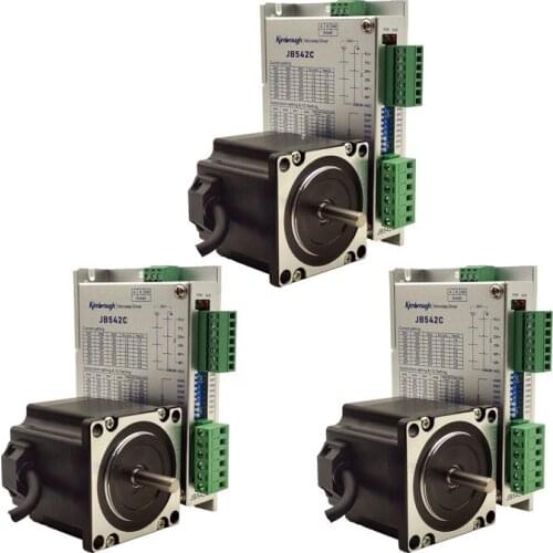 3Axis NEMA23 stepper motor 1.3N.m(186oz-in) 3.0A shaft 6.35/8.0mm 4 leads and Driver 1.0-4.0A DC20-50V 1-200Micro Laser machine