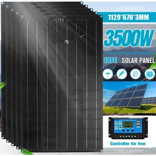 ETFE Solar Panel 3500W Solar Power Bank Charger System Flexible Solar Panel Kit Complete for Outdoor Camping Car Power Supply