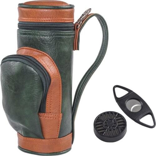 Golf Cigar Bag Portable Hold About 8 Cigars Cigar Case Holder With Cigar Cutter fashion