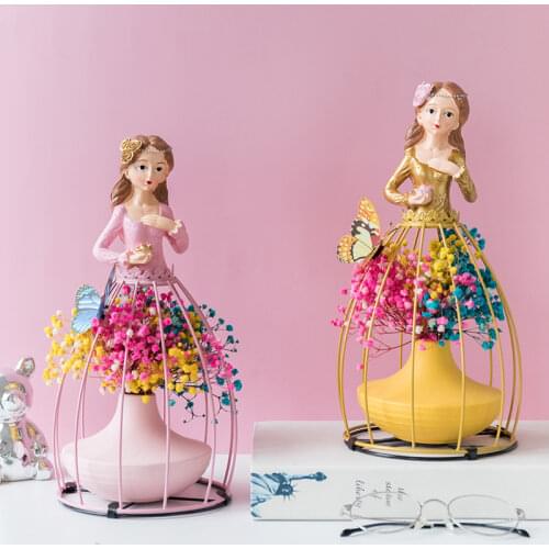 Resin Flower Fairy Furnishings Garden Decoration Landscaping Outdoor Terrace Balcony Layout Home Ornament Birthday Gift