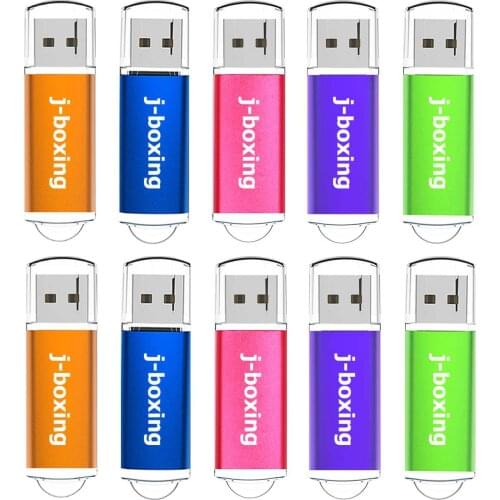 J-boxing 10PCS USB Flash Drive 512MB 256MB 128MB 64MB Small Capacity Memory Stick Jump Drive Pen Drives for Desktop Multi-colors
