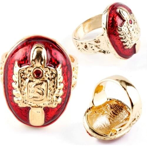 The Vampire Diaries Ring Diaries Damon Salvatore Letter D/S Finger Ring Movie Jewelry Cosplay Oval Rings for Women Men Size 6-12