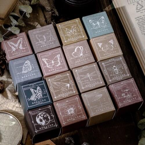 Vintage Forest Herbarium Series Decoration Stamp Butterfly Moon Rubber Stamps Scrapbooking Stationery DIY Craft Standard Stamp