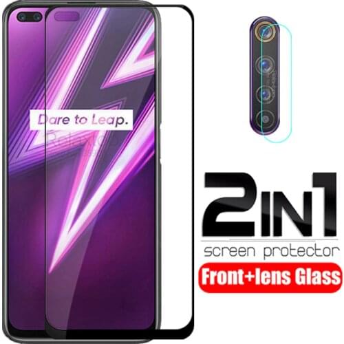 For oppo Realme 6 Pro Glass 2 in 1 camera lens protective Glass on Realme 6 Real me 6pro Realme6 screen protector 3D cover Film