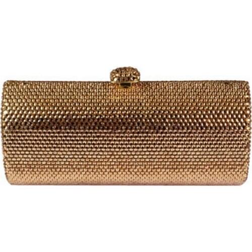 Gold silver Hollow Out Women diamond gift Box Evening Bags Bridal Wedding Party Cocktail Handbag Metal Clutches Purses crossbody