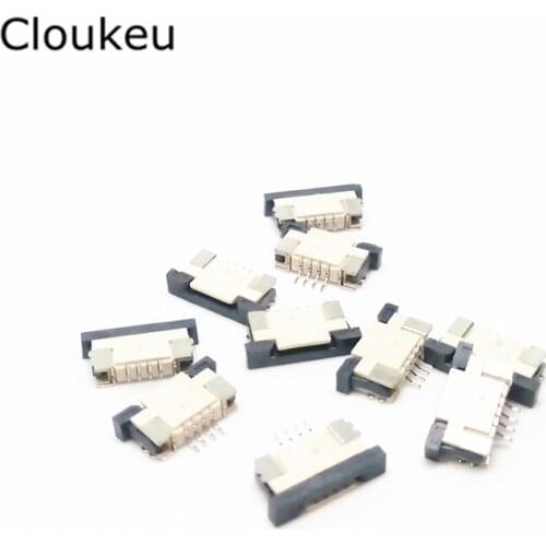 10Pcs FPC Connector cable socket 1.0MM 4Pin Drawer Top contact type