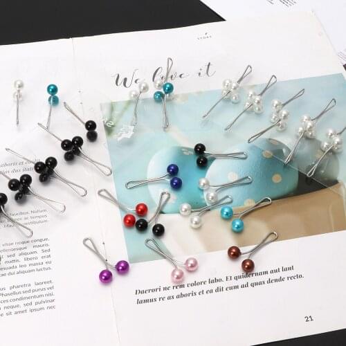 12Pcs Muslim Hijab Pearl Clip Brooch Pins Scarf Safety Clip Women Wedding Pin