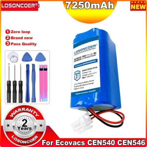 7250mAh For Ilife V7s V7s Pro A4 A4s A6 Robotic for Ecovacs V7s Plus CEN540 CR130 546 550 640 663 665 CEN546 CR130 CEN550 CEN663