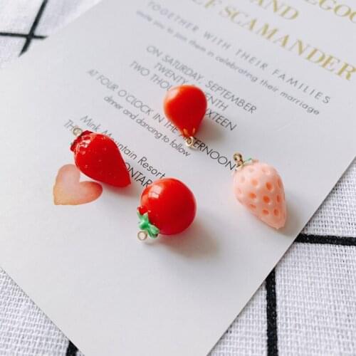 DIY jewelry accessories fresh and cute simulation fruit earrings necklace pendant jewelry accessories materials