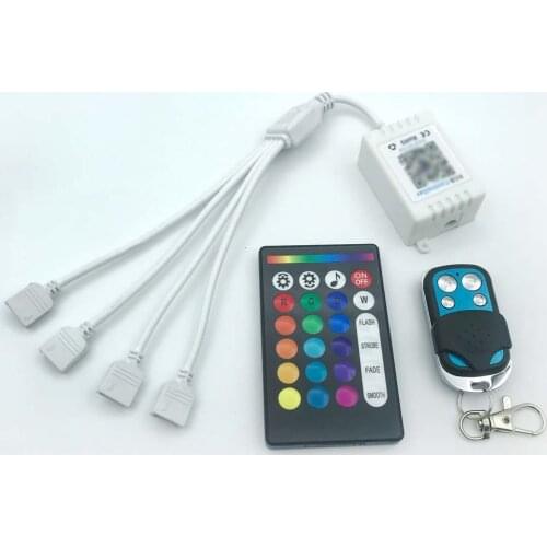 Car Lights With APP Controller Radio Frequency Wireless Remote Control Music Rhythm Function RGB Colorful 5050 2835 LED Light