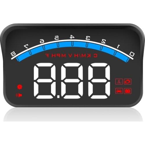 Car HUD LED Color Display Windshield-Styling Hud Fault Code Elimination Diagnostic Tool Over Speed Projector Alarm System