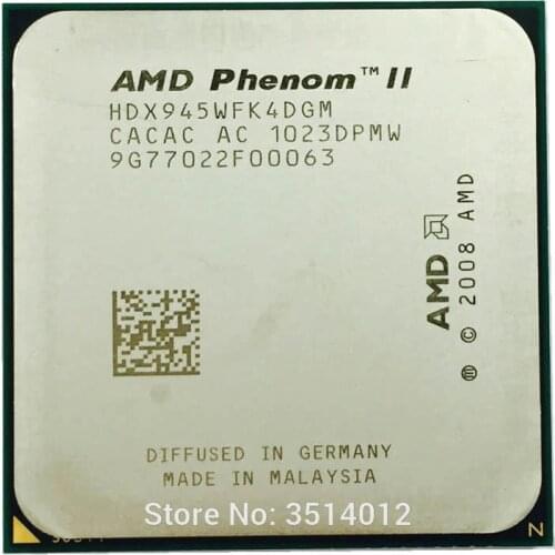 AMD Phenom II X4 945 95W 3.0GHz Quad-Core CPU Processor HDX945WFK4DGM/HDX945WFK4DGI Socket AM3