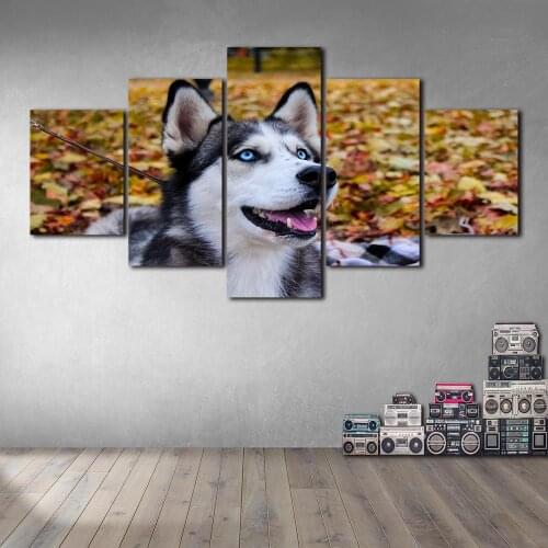 No Frame Oil Painting Canvas Dog Husky Poster Prints Wall Art Pictures Living Room Home Decor