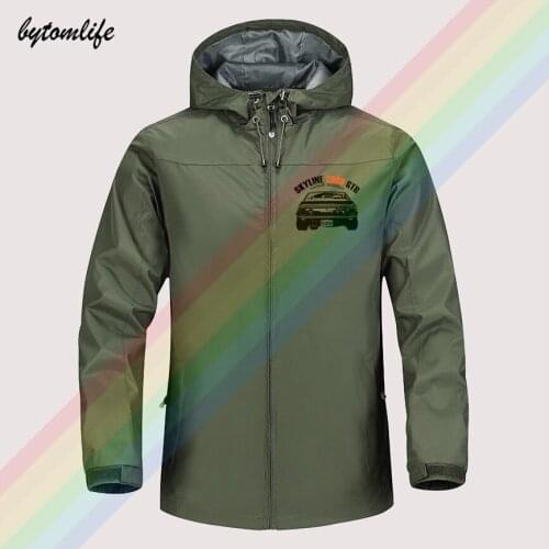 GTR 2000 Nissan GTR Classic Winter Jacket Men Lightweight Hooded Zipper Waterproof Coat Windproof Outdoor Sportswear Asian Size