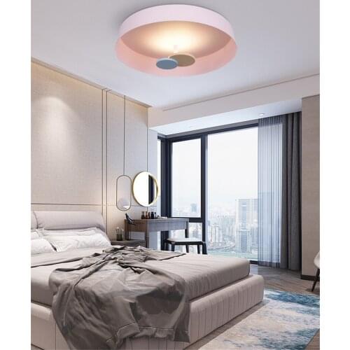 Round Macaron Ceiling Lights Childrens Room Bedroom Restaurant Balcony Study Eye Protection Color Lamp LED Simple Ceiling Lamps