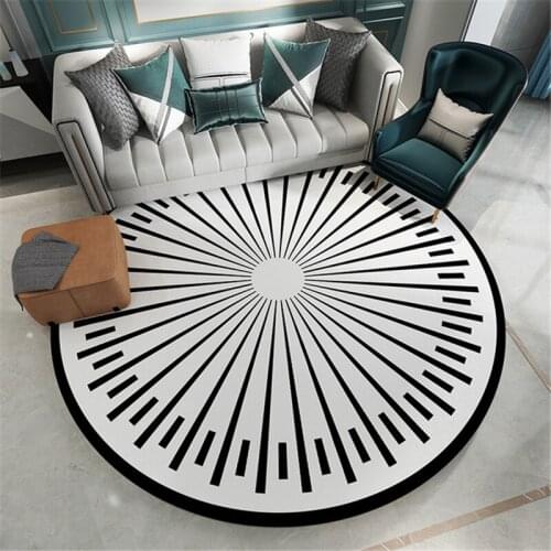 Round Carpet Nordic Style Living Room Carpet Ins Wind Floor Cushion Sofa Cushion Home Bedroom Carpet Bedside Blanket