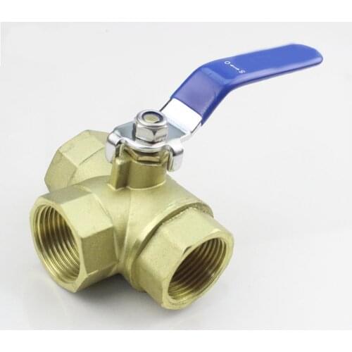 Female Brass Ball Valve Three Way 3/8 BSPP Connection
