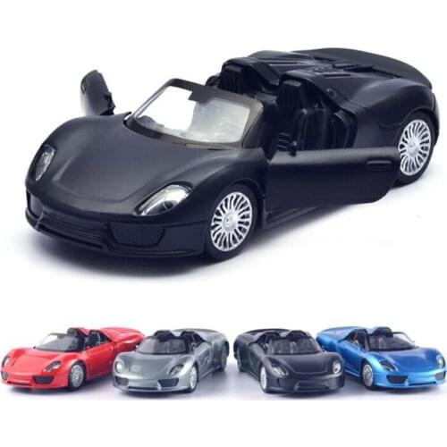 Alloy Simulation Mini 918 Sports Car Model Childrens Alloy Pull Back Pocket Car Sports Car Toy 1:32 Alloy Model Car Decoration