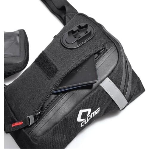 Men Oxford Motorcycle Riding Bike Fanny Waist Touch Screen Phone Bags