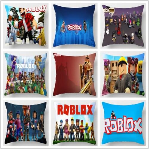 Roblox Cushion Cover 45*45 Throw Pillow Case Mining Pixel Pillowcase Cartoon Anime Pillow Cover Bedroom Sofa Home Decoration