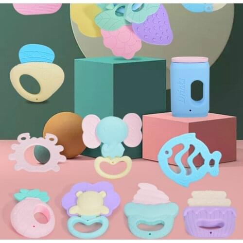 Penguin Cute Silicone Letters Pendant Chain Accessories Teething Toys Silicone Letters Zawieszka Do Smoczka Sensory Toys AC50YJ