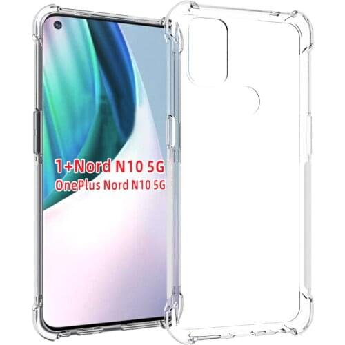 Crystal Clear Reinforced Corners TPU Shock Absorption and Anti-Scratch Cover case for Oneplus Nord N10 5G