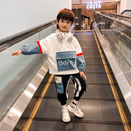 Cool Spring Autumn Baby Boys Set Kids Sweatshirts +Pants Sport Tracksuit Teenage Children Clothing Suit High Quality