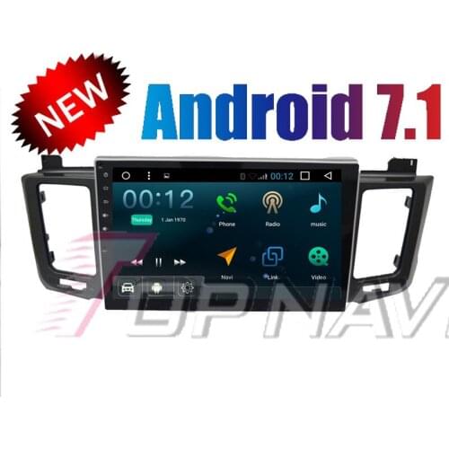 Topnavi 10.1" 1024*600 Quad Core Android 7.1 Car GPS Navigation for Toyota RAV4 2015 Autoradio Multimedia Audio Stereo,NO DVD