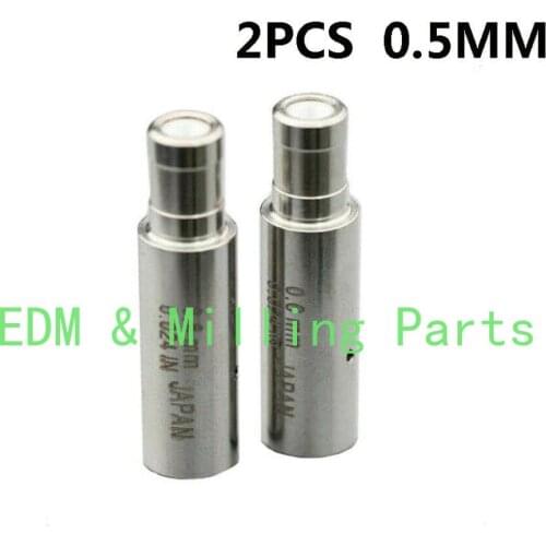 2PCS CNC EDM Wire Cut Machine Parts White Ceramic Electrode Guide 0.5MM For Drilling Puncher Mill Part