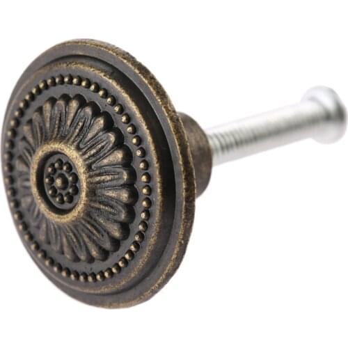 1Pc 26*17mm Antique Bronze Cabinet Cupboard Pulls Knobs Retro Funiture Decor Drawer Dresser Jewellery box Wooden box Handle Knob