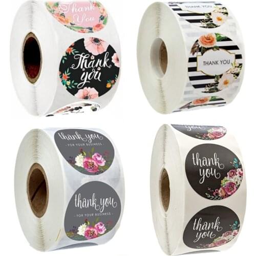 100-1000pcs Thank You Stickers Thank You For Your Business Sticker For Envelope Packaging Card Stationery Stickers Decoration