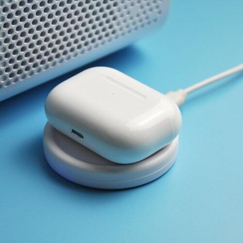 2 in 1 Universal 3W Mini Wireless Anti-slip Phone Earphone Smart Charger Adapter For Airpods Pro Galaxy Buds