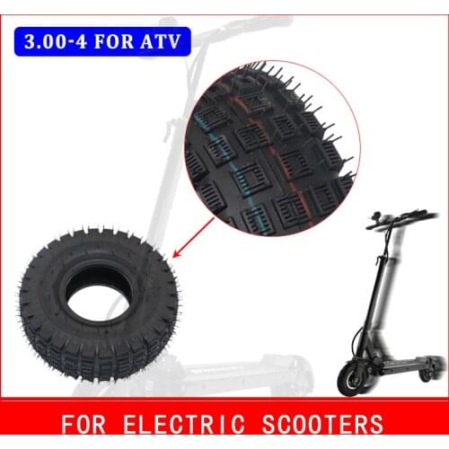 3.00-4 (10"x3" 260x85) Inner Outer Off-road Tyre for Knobby Scooter ATV and Go Kart Tire and Tube Set Electric Scooters