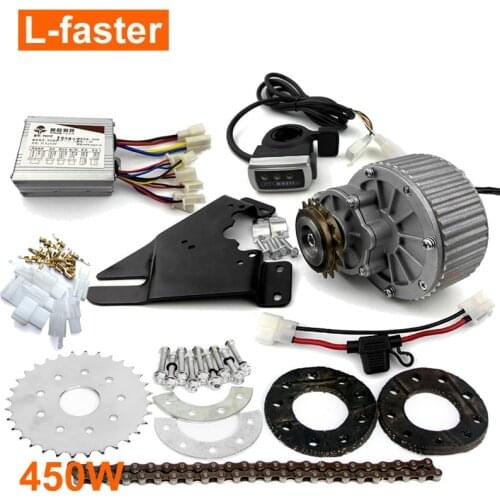 450W Electric Bike Motor Kit For Left Side Mount V Brake Bicycle Electric Conversion Kit Riding Assist Electric Engine Kit