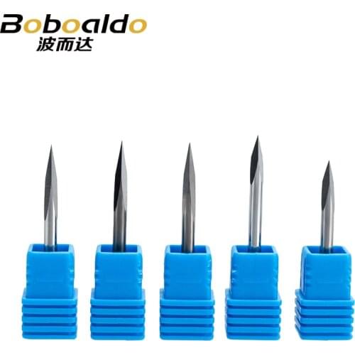 5pc/set 3.175mm 3 Edge Carbide Pypamid bits 2A Good QUALITY CNC Engraving Bits Router Machine 3 face Stone Carving Tools