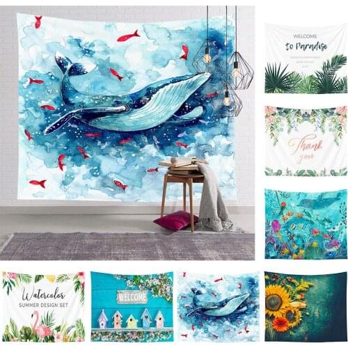 95x73/130x150cm Girl Animal Letter Print Wall Hanging Tapestry Room Backdrop Decor