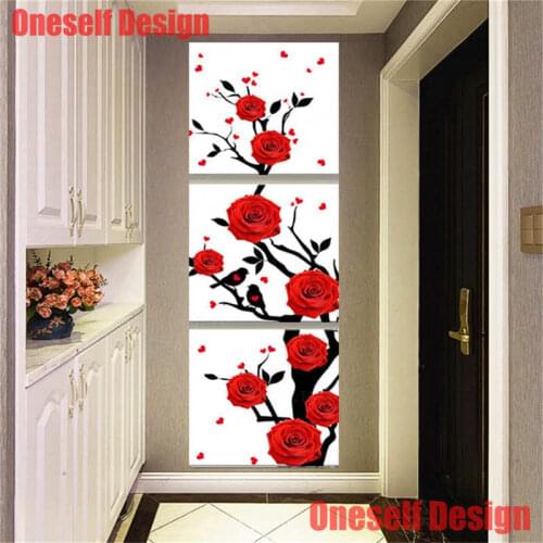 New 5d daimond painting round Plum blossom flower 5d diamond embroidery sale rhinestone pictures decoration home wall sticker