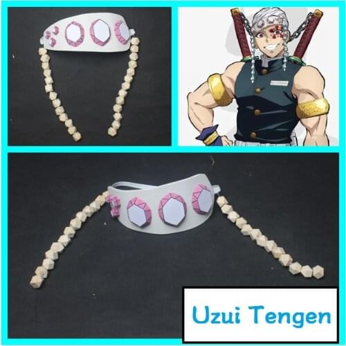 Anime Demon Slayer Uzui Tengen Cosplay Headwear Kimetsu No Yaiba Hair Accessories Anime Fancy Ball COS Prop