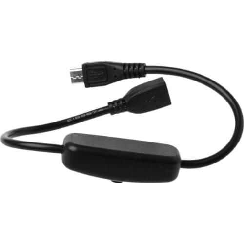 Micro USB Power Supply Extension Cable On Off Switch for Raspberry Pi Android