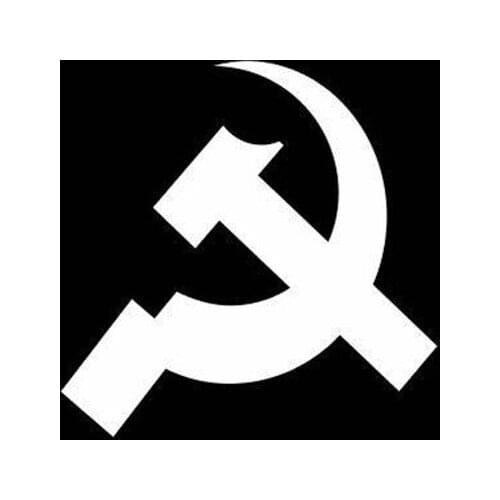 Black/Sliver Hammer and Sickle Vinyl Car Body Sticker Car Decal Window Art Bumper Car Rear windshield Decor Unique S1024