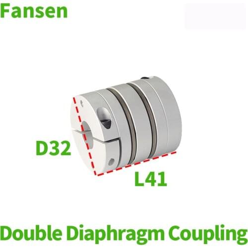 D32L41 Shaft Coupler Aluminum Flexible Connector Double Diaphragm Coupling Connector Alloy Diaphragm CNC Laminated Servo Motor