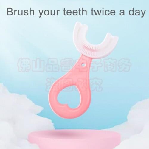 Baby toothbrush childrens teeth oral care cleaning brush convenient and simple silicone baby toothbrush