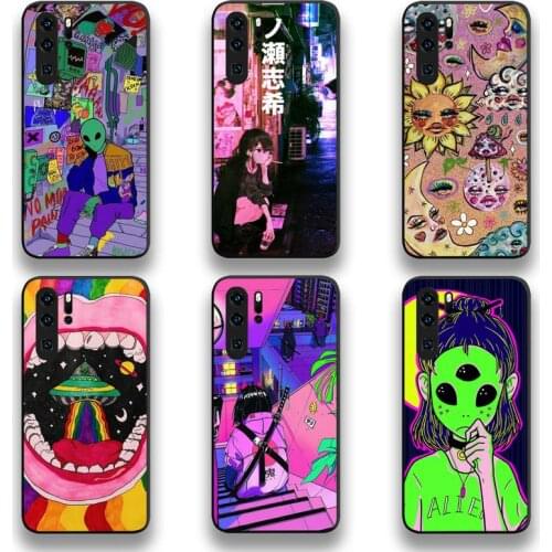 Indie Aesthetic Phone Case For Huawei P20 P30 P40 lite E Pro Mate 40 30 20 Pro P Smart 2020