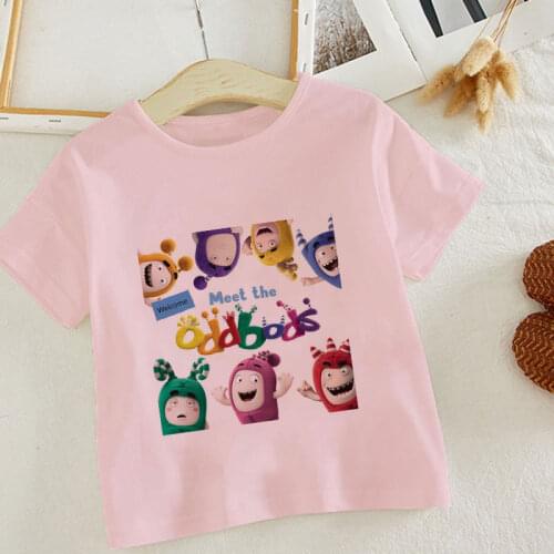 Girls T-shirt Children Cartoon The OddbodsHarajuku Tees For Boys Baby Kids Cute Tops For Girls Clothes Casual Kawaii Tee T-Shirt