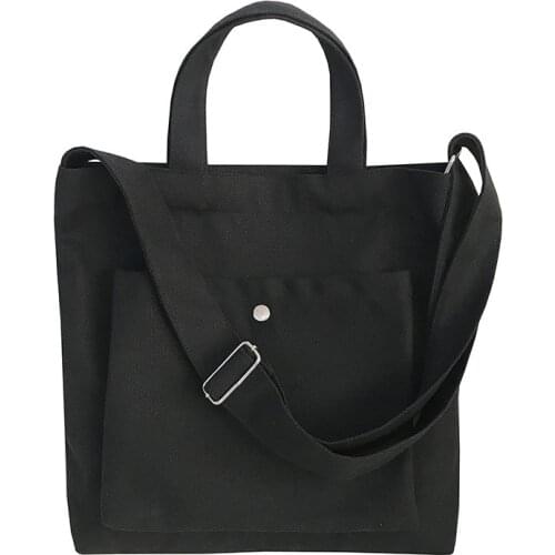 Women Canvas Bags Tote Shopping Bags Student Book Bag Handbag Casual Cloth Shoulder Bag for Girls Korean Ladies Shopper Bags