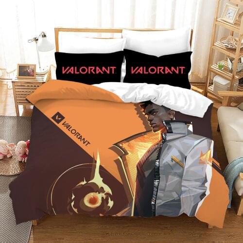 Classic Valorant 3D Printed Phoenix Sage Bedding Set Duvet Cover King Queen Full Twin Size for Baby Kids Adults Bedroom Decor