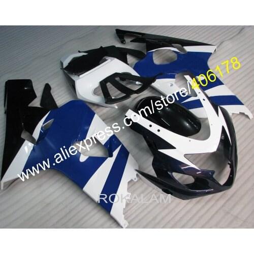 Best Price K4 Fairing Kit For Suzuki 04 05 GSXR600 GSXR750 2004 2005 Blue White Sportbike Fairing Kits (Injection Molding)