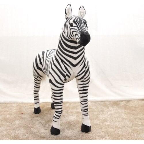 New arrival large 75x60cm simulation zebra plush toy standing zebra toy decoration,Christmas gift w1970